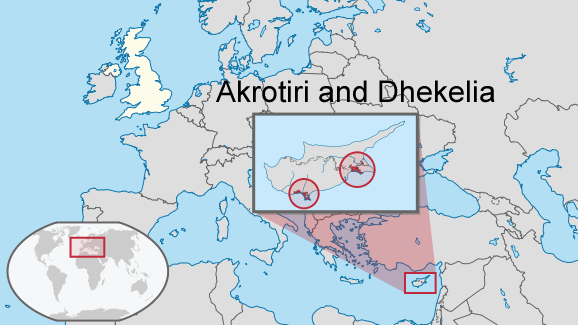 Wo ist Akrotiri und Dhekelia in der Welt