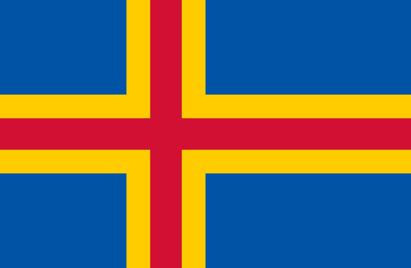 Aland Inseln Flagge