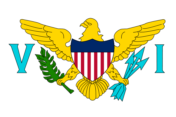 Amerikanische Jungferninseln Flagge