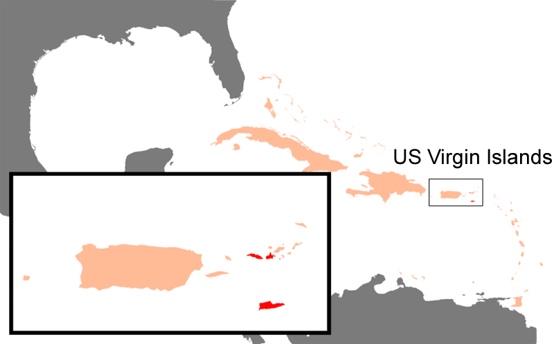 Wo ist Amerikanische Jungferninseln in der Welt