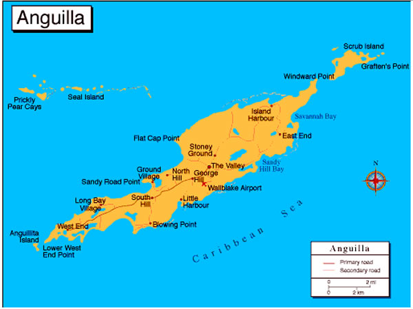 Karte von Anguilla