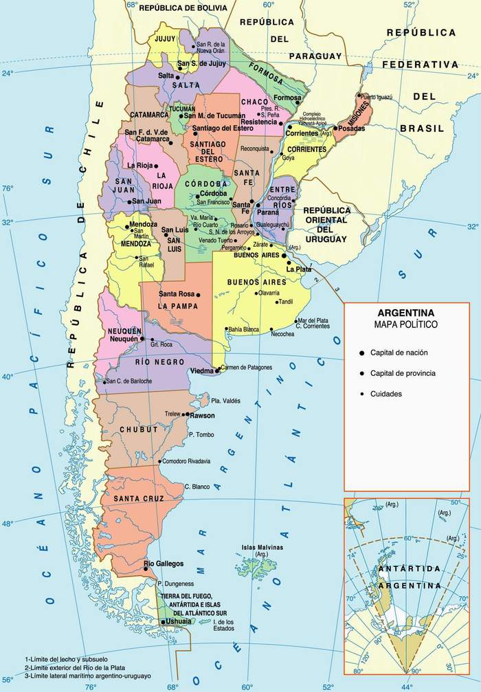Argentinien politisch karte