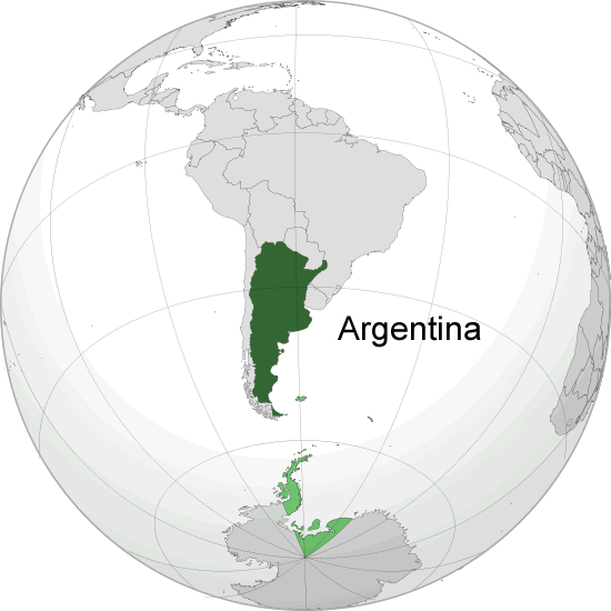 Wo ist Argentinien in der Welt