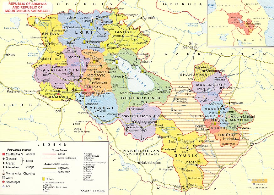 Armenien politisch karte