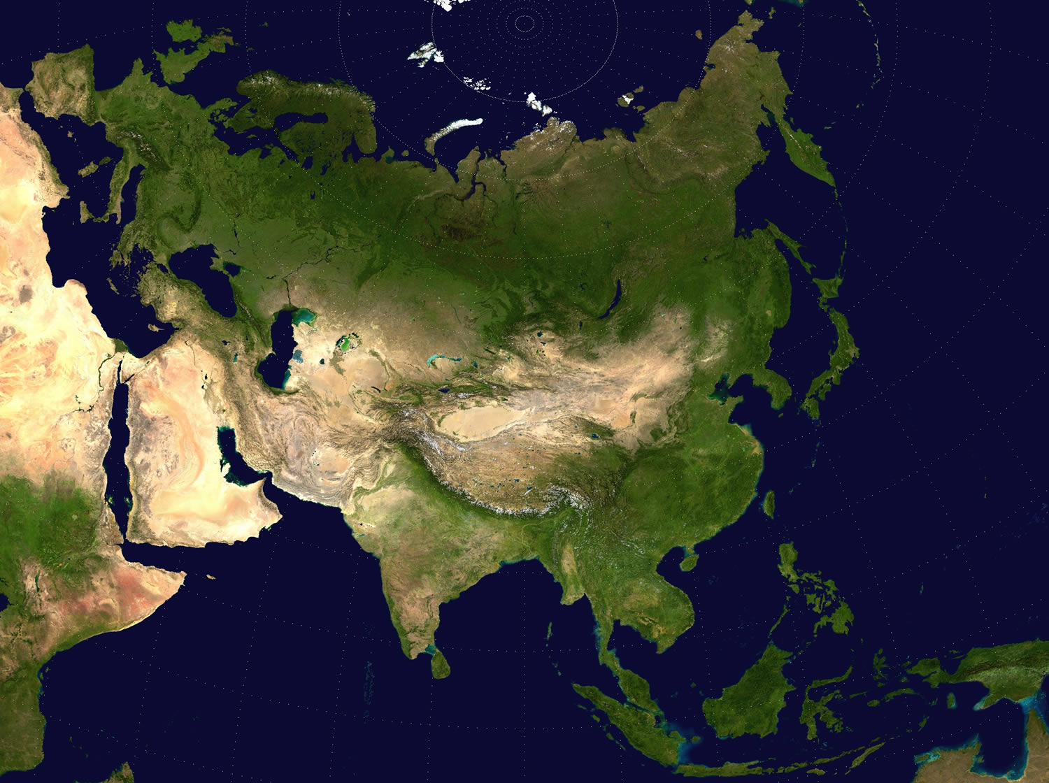 Asien Satellite Bild