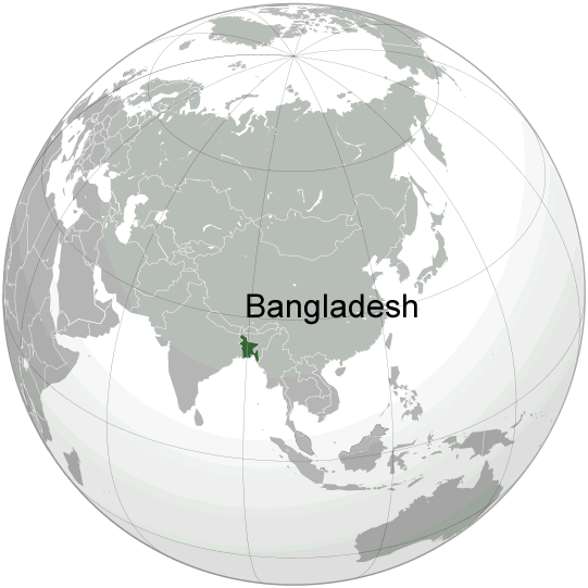 Wo ist Bangladesch in der Welt