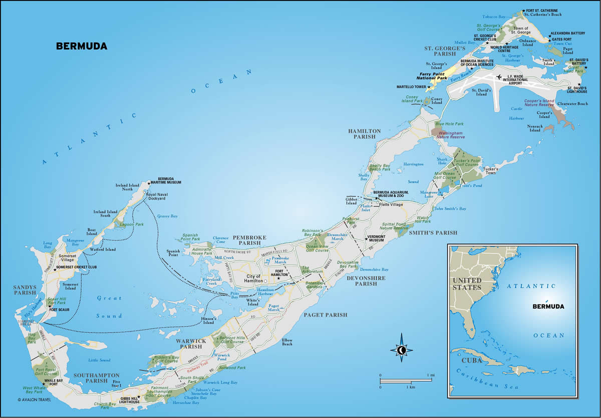 Bermuda politisch karte