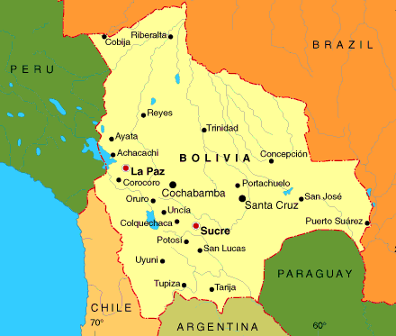 karte von Bolivien