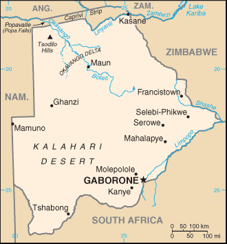 Botswana karte