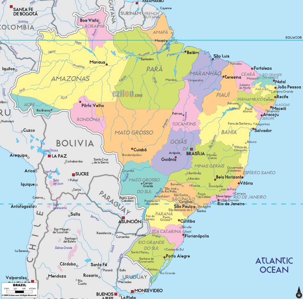 karte von Brasilien