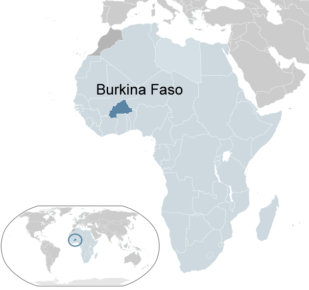 Wo ist Burkina Faso in der Welt