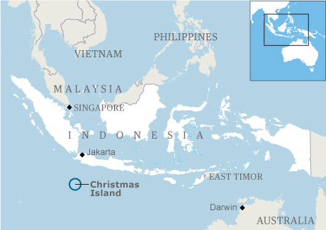 Karte von Christmas Insel