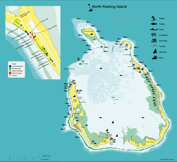 Karte von Cocos Inseln