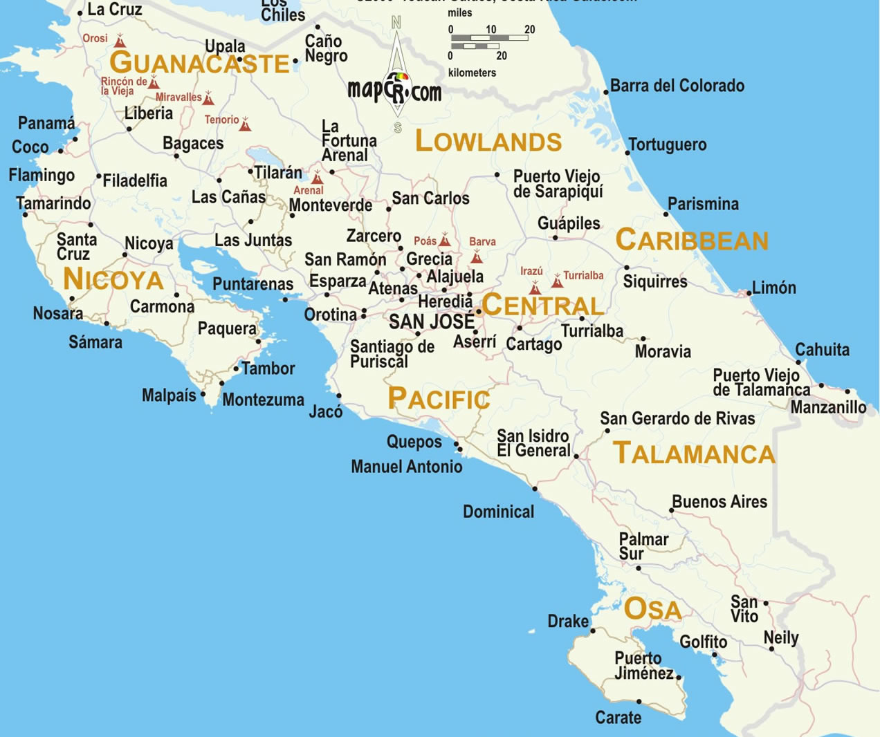 Costa Rica karte