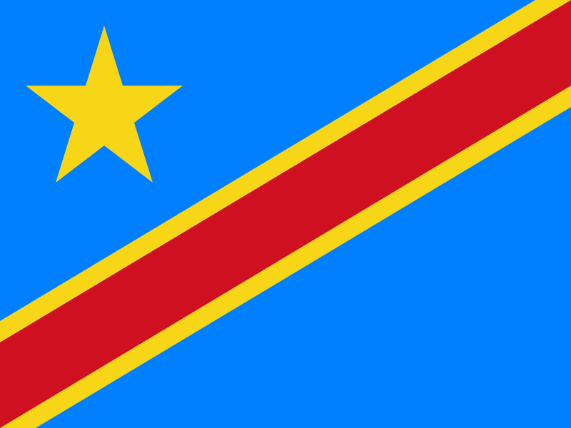 Demokratische Republik Kongo Flagge