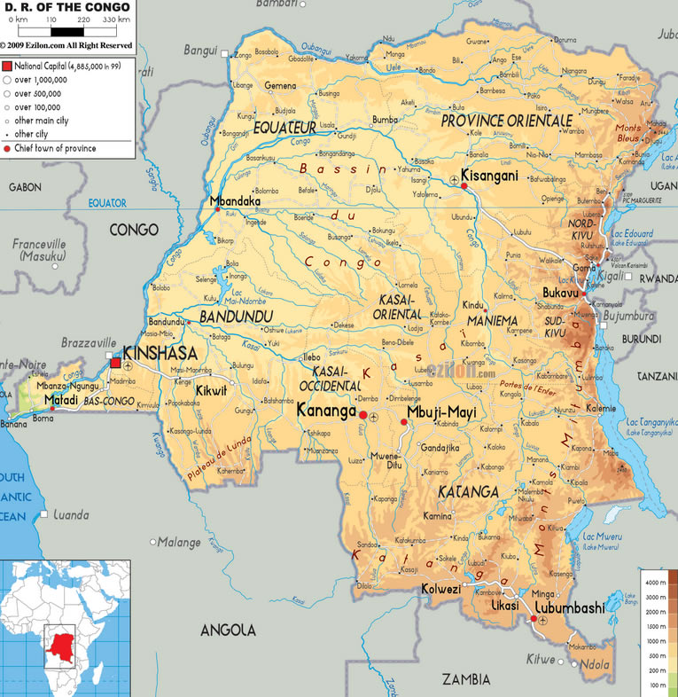 Karte von Demokratische Republik Kongo
