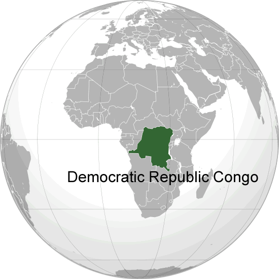 Wo ist Demokratische Republik Kongo in der Welt