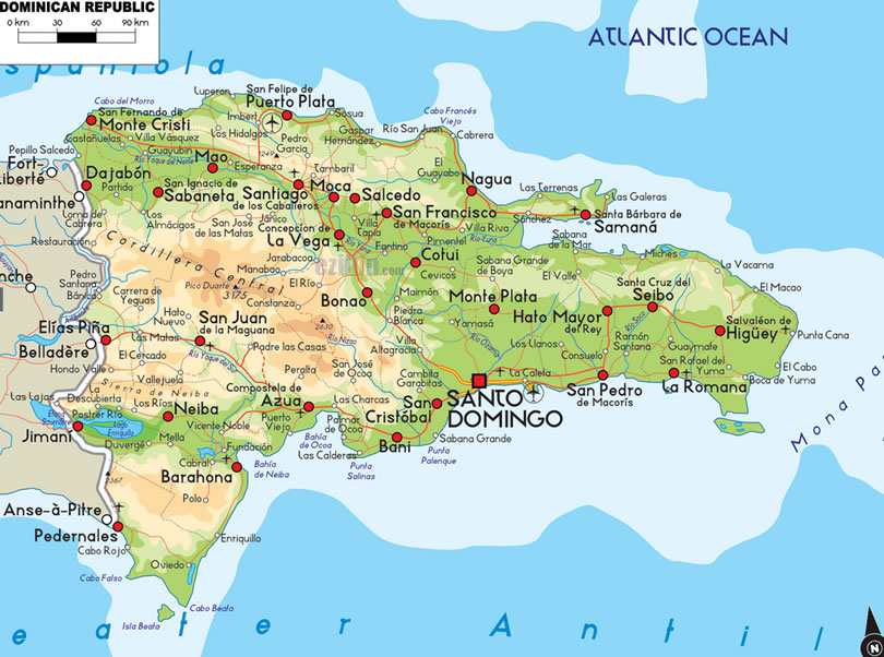 Karte von Dominikanische Republik