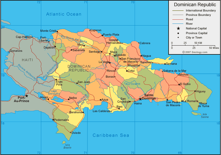 karte von Dominikanische Republik