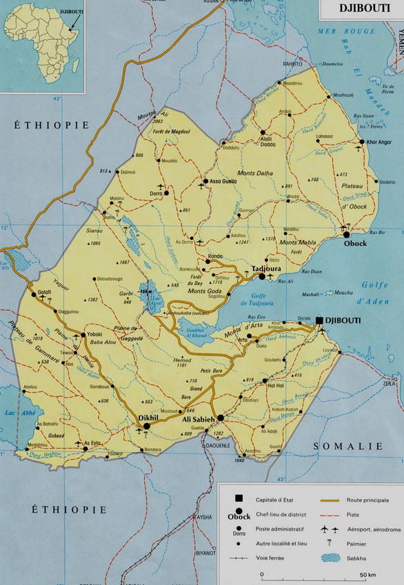 Karte von Dschibuti