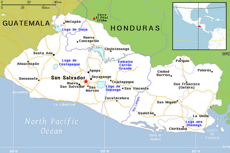 El Salvador karte