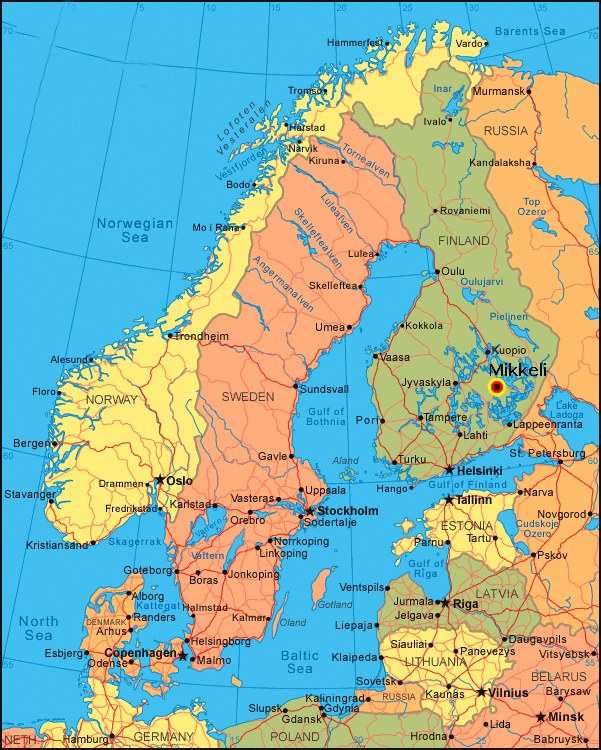 karte von Finnland