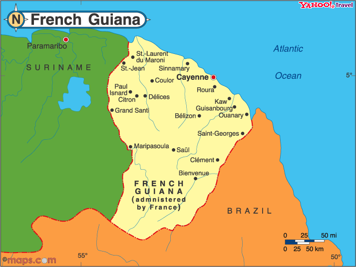 karte von Französisch Guayana