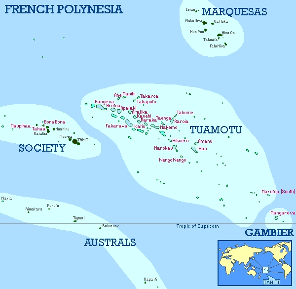 karte von französisch polynesien