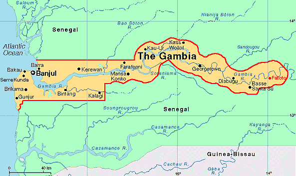 Gambia karte