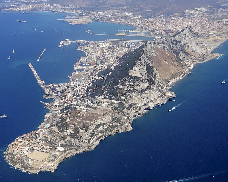 Gibraltar antenne aussicht