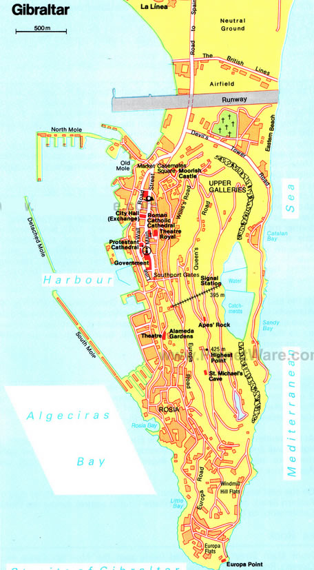 Karte von Gibraltar