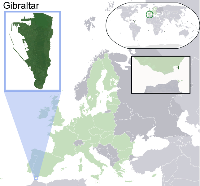 Wo ist Gibraltar in der Welt