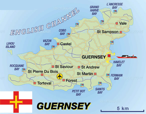 Karte von Guernsey