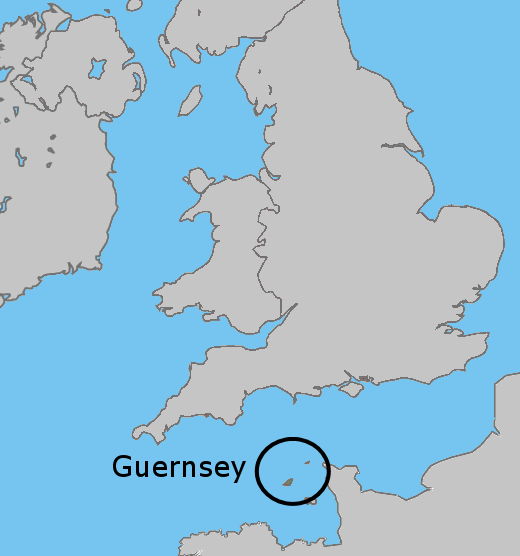 Wo ist Guernsey in der Welt