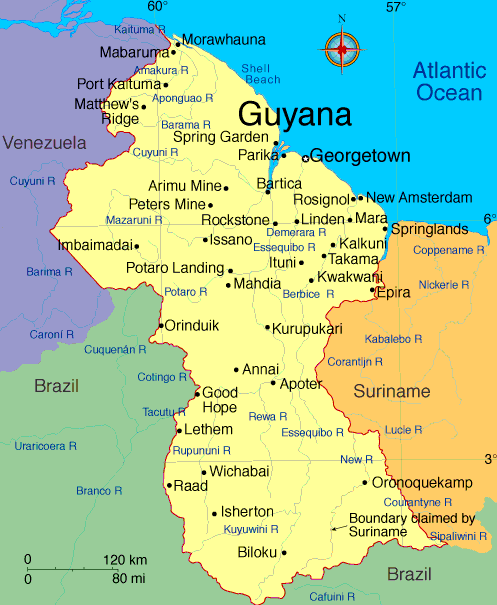 Guyana karte
