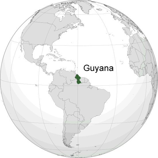 Wo ist Guyana in der Welt