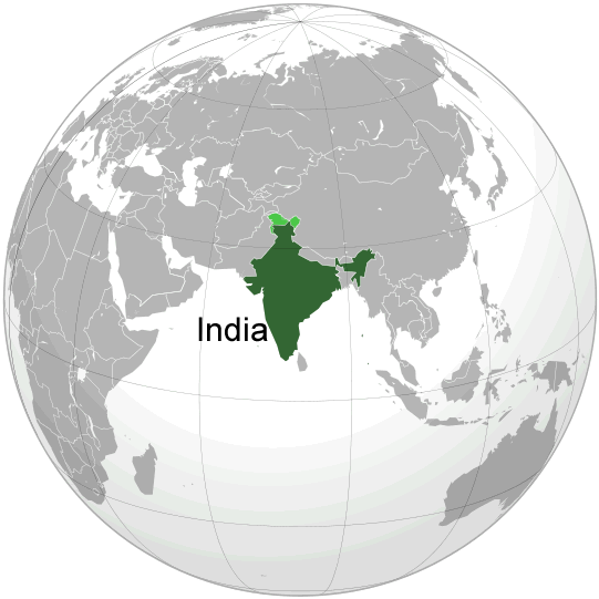 Wo ist Indien in der Welt