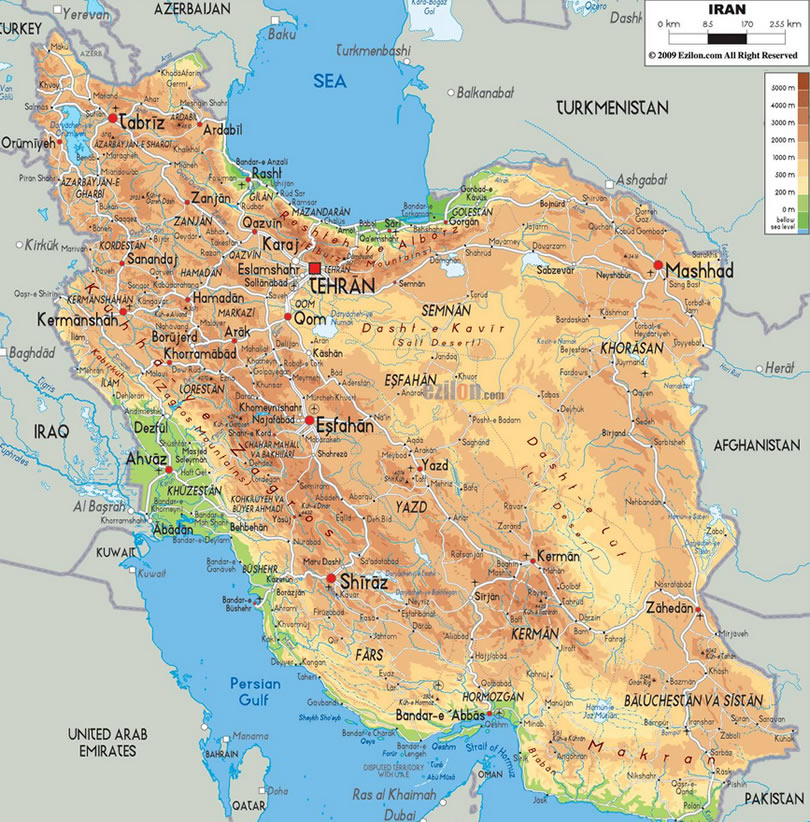 Karte von Iran