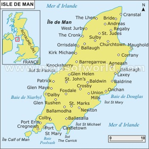 karte of Isle von Man