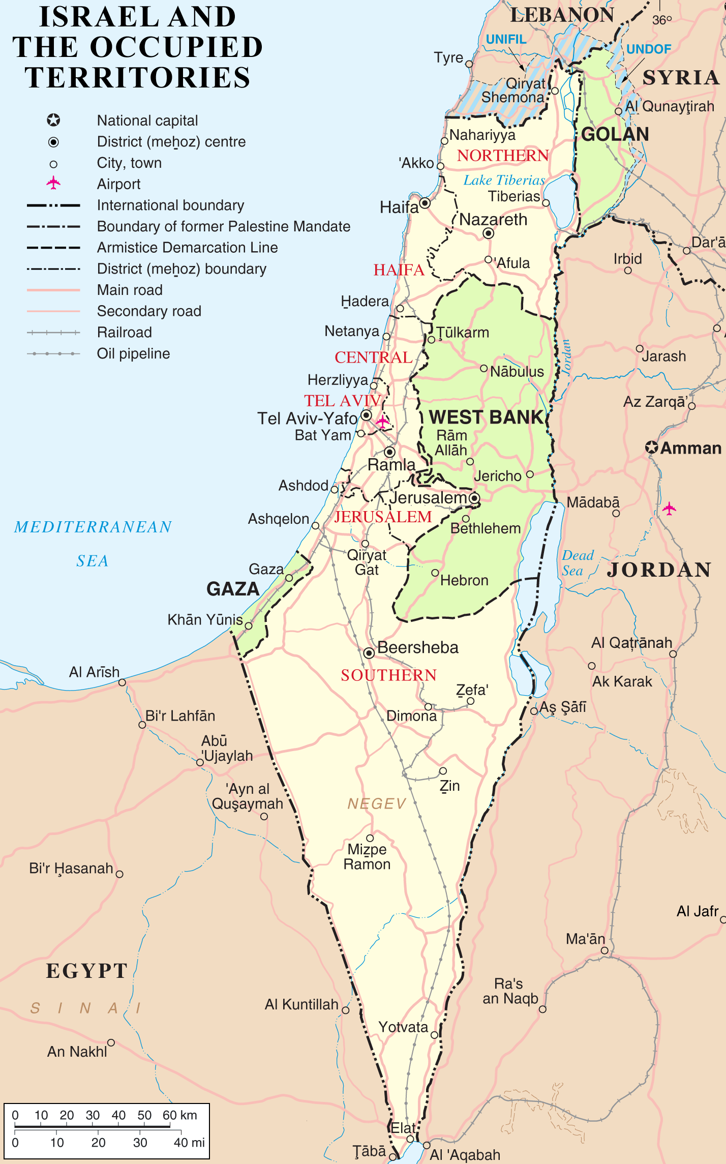 karte von israel