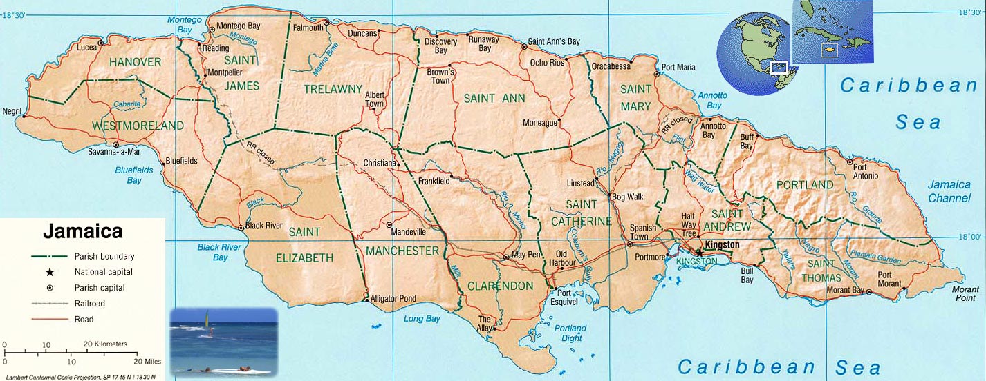 Jamaika karte