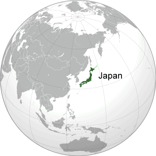 Wo ist Japan in der Welt