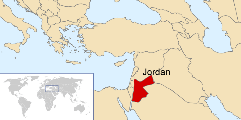 Wo ist Jordanien in der Welt