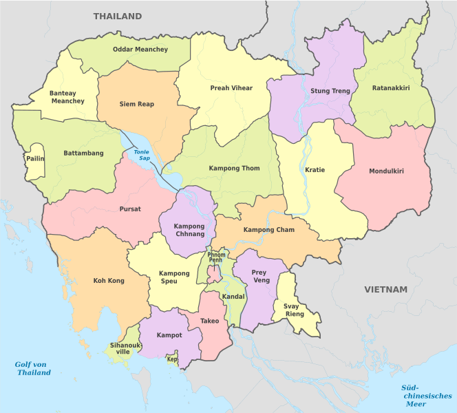 kambodscha administrativ karte