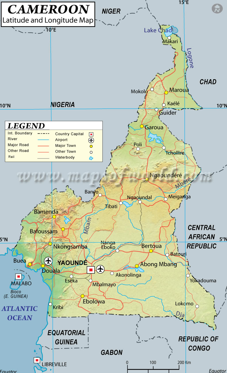 Karte von Kamerun