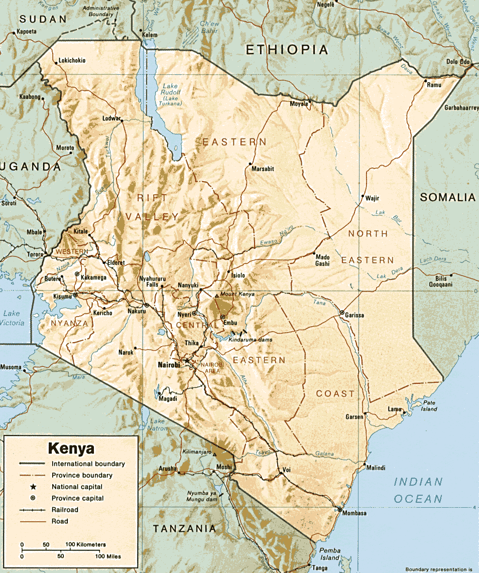karte von Kenia