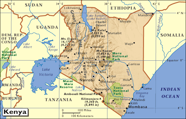 Kenia karte