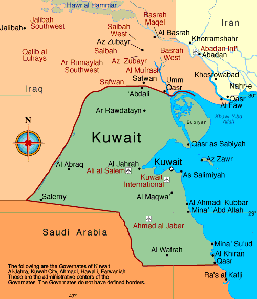 karte von Kuwait