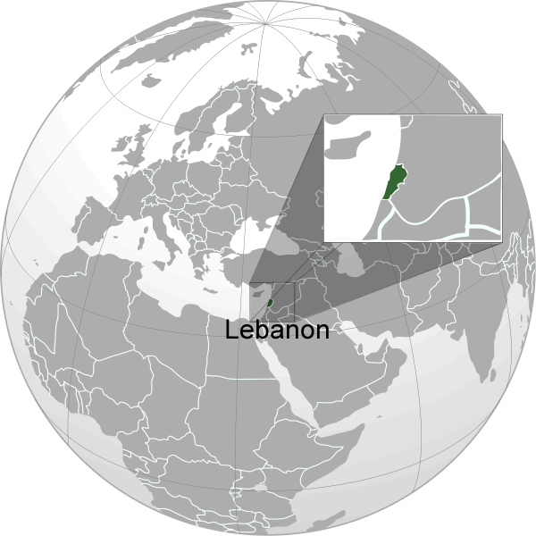 Wo ist Libanon in der Welt