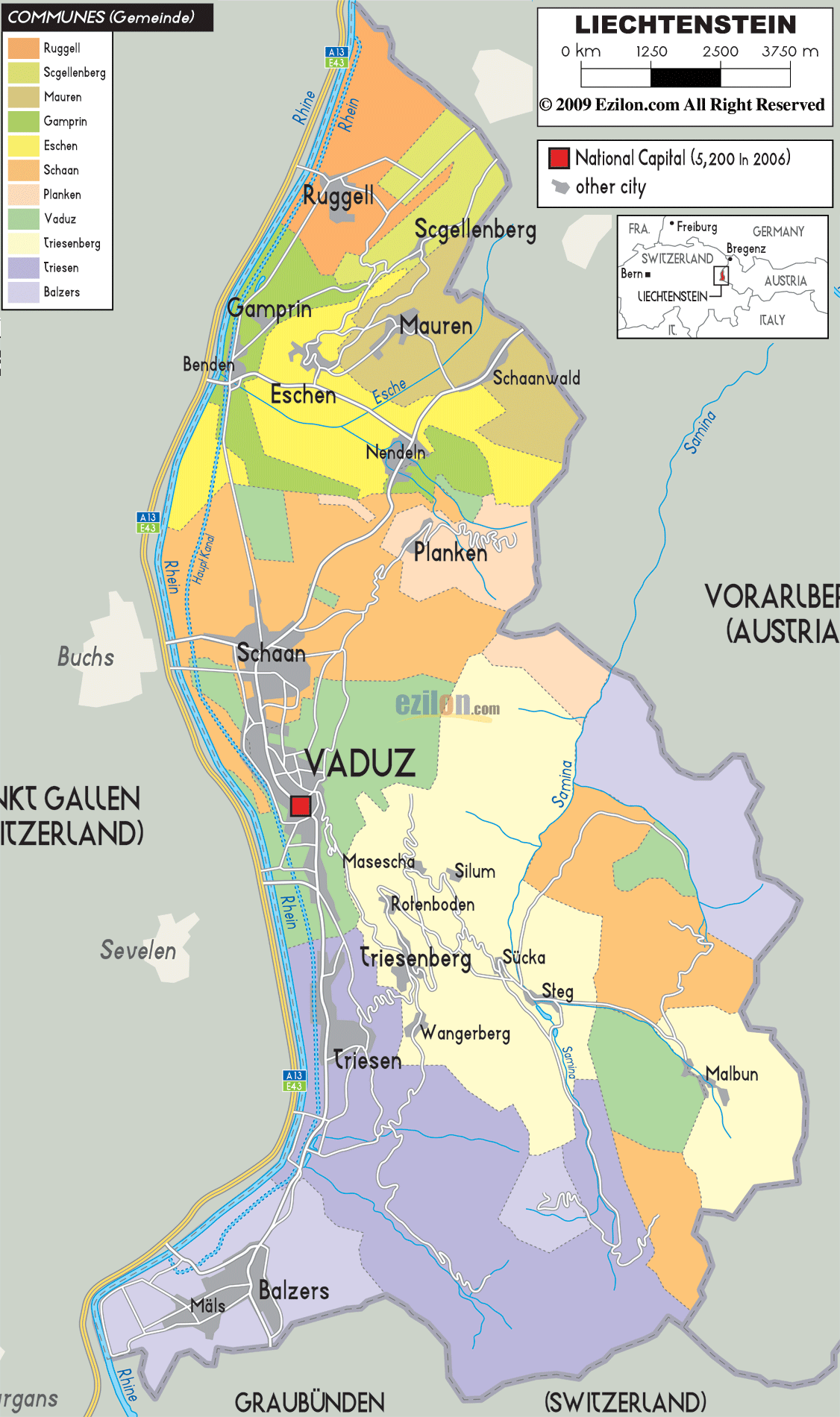 Liechtenstein karte